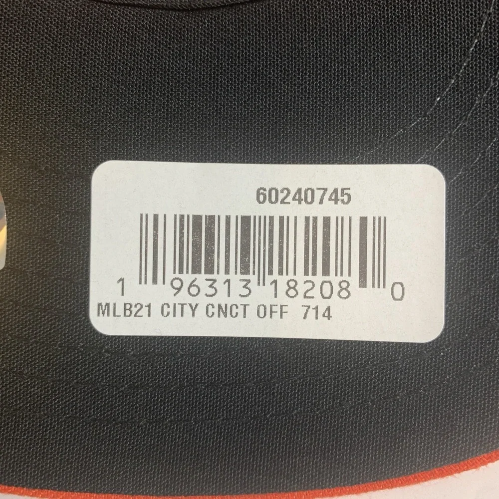 New Era San Francisco Giants 59FIFTY City Connect Orange Fitted Hat Size 7 1/4